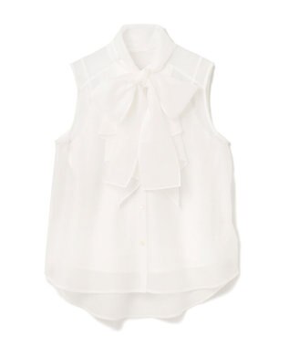 GRACE CONTINENTAL シアーボウタイノースリーブ ホワイト