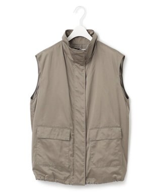 ICB L 【洗える】グランウォームソフトサテン ミリタリーベスト モスグリーン系