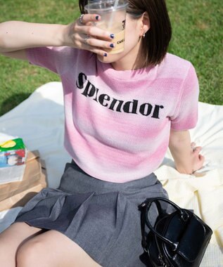 WEGO グラデーションちびニットT ピンク