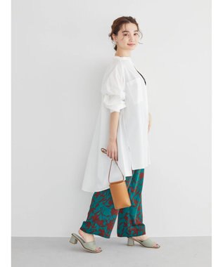 AMERICAN HOLIC ラグランＷポケットオーバーシャツチュニック Off White