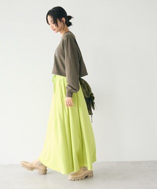 CRAFT STANDARD BOUTIQUE カレッジプリントショートプルオーバー Khaki