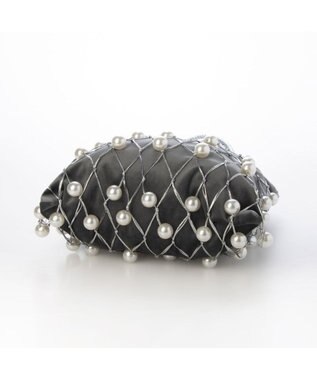 UNBILLION カカトゥ kakatoo / パール風ビーズ編み込メッシュバッグ シルバー