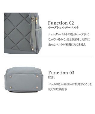 ACE BAGS & LUGGAGE Jewelna Rose リラ リュックサック A4/14.0インチPCサイズ 16362 ジュエルナローズ グレー