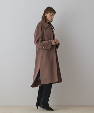 GRACE CONTINENTAL ウールカシミヤリバーコート ブラウン