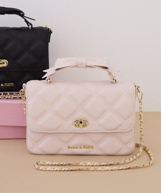 Maison de FLEUR キルティングフラップバッグ Pink