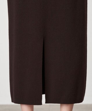 ATON NATURAL DYED WOOL | ストレートリブスカート BROWN