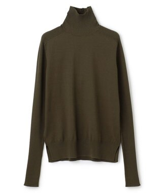 BEIGE， 【洗える】WILLOW / サムホールハイネックニット Khaki