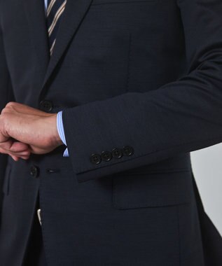 GOTAIRIKU セットアップ対応【洗える/ストレッチ/シワになりにくい】ウォッシャブルジャージー セットアップジャケット_無地（25年モデル） ネイビー系