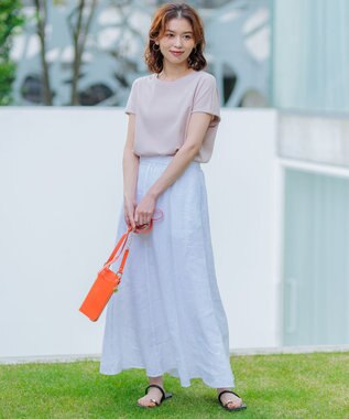 23区 S 【接触冷感/洗える】フレンチスリーブ IT TEE [WEB限定]ダスティピンク系