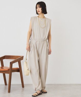 AMERICAN HOLIC 【マルチ機能】ドロストサロペット Gray Beige