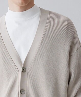 UNFILO MENS イージーケア ニットカーディガン [23年春夏商品] アイボリー
