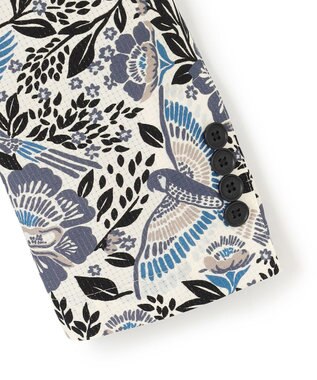 JOSEPH HOMME 新型・新柄【洗える/ストレッチ/シワになりにくい】クールドッツストレッチ メキシカンプリント ジャケット ホワイト系5