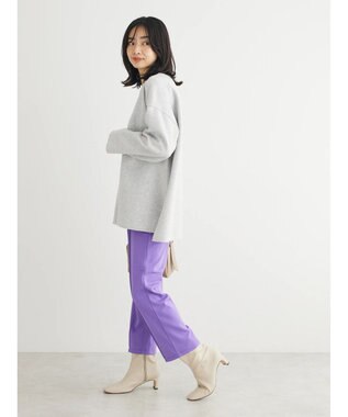 Green Parks 圧縮ポンチキーネックチュニック Gray Mixture