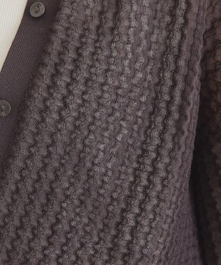 AMERICAN HOLIC 【前後2WAY】透かし編みニットカーディガン Brown