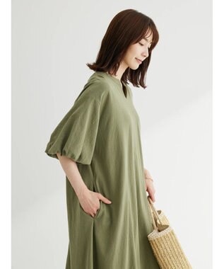 Green Parks ・ＥＬＥＮＣＡＲＥ　ＤＵＥ　バックリボンワンピース Khaki