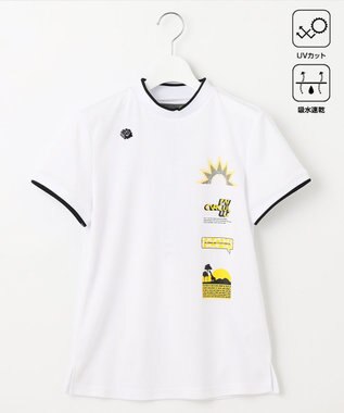 PW CIRCULUS 【UVカット / 吸水速乾】【WOMEN】グラフィティ モック T ゴルフウェア レディース ホワイト系