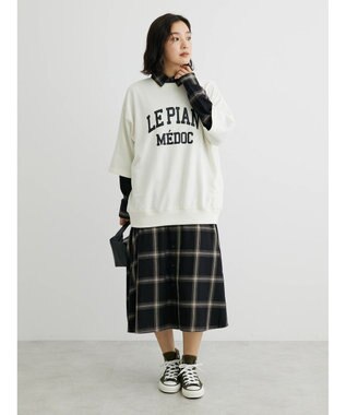 Green Parks ミニ裏毛ロゴトレＴｅｅ Off White