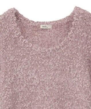 earth music&ecology ポンポンヤーンラメニットプルオーバー Pink