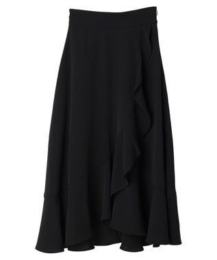 earth music&ecology ラッフルフリルイレヘムスカート Black