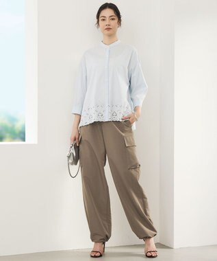 自由区 【SHIHOさん着用】ハイカウントカーゴ パンツ カーキ