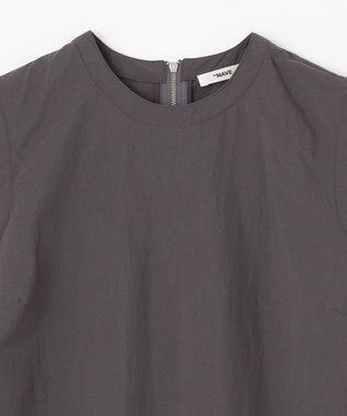 NAVE 【ReNAVE・洗える/撥水加工/接触冷感/UVケア/セットアップ】ナイロンタスラン ノースリブラウス グレー系