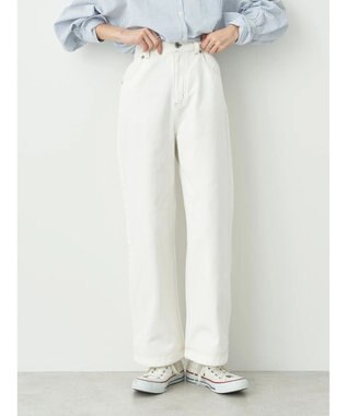 earth music&ecology コットンツイルバギーパンツ Off White