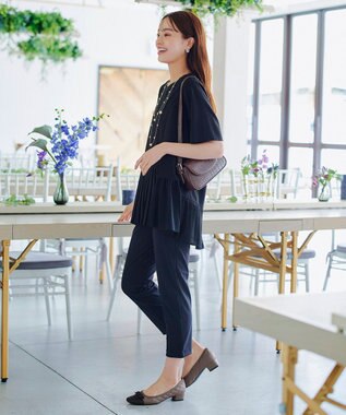 Tiaclasse 【安田美沙子さん着用・撥水】リボンキルティングパンプス　レインシューズ モカ