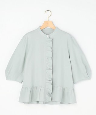 組曲 S 【先行予約・WEB限定】ツイルジャージーフリル カットソー スモーキーミント系