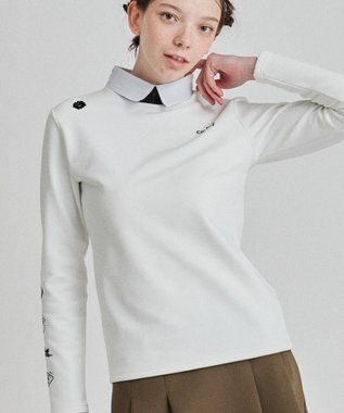 PW CIRCULUS 【WOMEN】裏フリースモックネックT ホワイト系