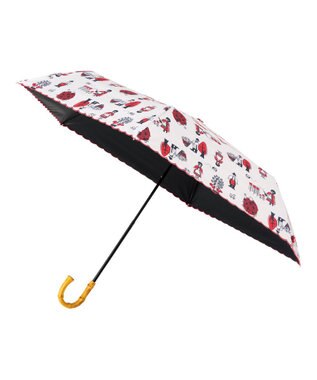 MOONBAT アデリアレトロ×estaa 晴雨兼用日傘 折りたたみ傘 おとぎ話 UV 一級遮光 レッド