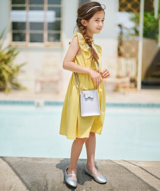 組曲 KIDS 【150-160cm】ビーチコーミングスカラップ ワンピース サンセットイエロー系