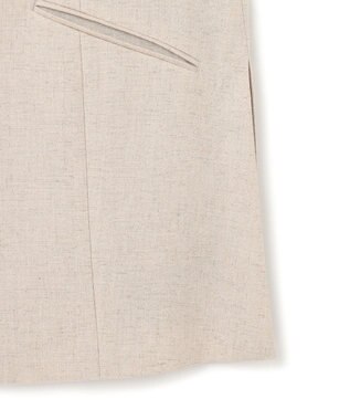 BEIGE， 【洗える】CAROLE / リネンライクノースリーブジレジャケット Sand