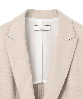 BEIGE， 【洗える】CAROLE / リネンライクノースリーブジレジャケット Sand