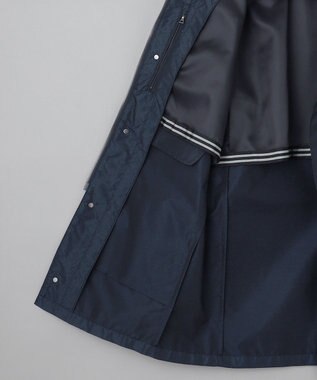 GOTAIRIKU 【ビジネスで着用可】メランジシャンブレー フーデッドブルゾン ネイビー系