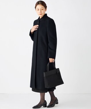 自由区 FORMAL スーパー１１０ジロンラム ロングコート ブラック系