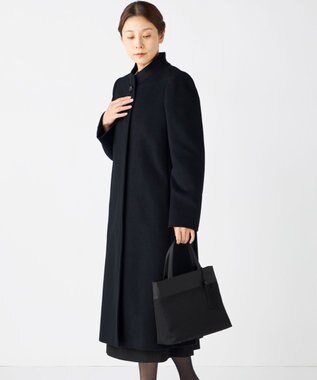 自由区 FORMAL スーパー１１０ジロンラム ロングコート ブラック系