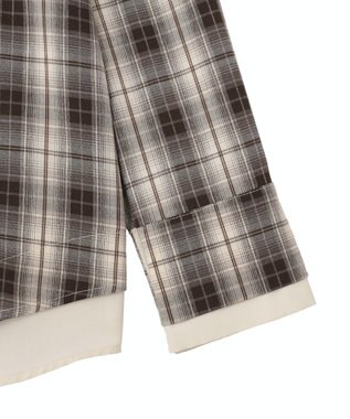 CRAFT STANDARD BOUTIQUE レイヤードライクチェックシャツ Brown