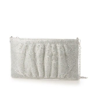 UNBILLION カシュカシュ cachecache / メタリックビーズスクエアミニショルダー シルバー