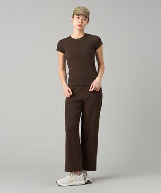 Chacott ソフトリブTシャツ ブラウン