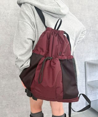 WEGO 【ユニセックス着用ITEM】メッシュポケットナップサック 柄1