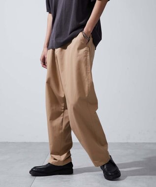 WEGO 【ユニセックス着用ITEM/ウエストゴム/手洗い可】チノイージーワイドパンツ