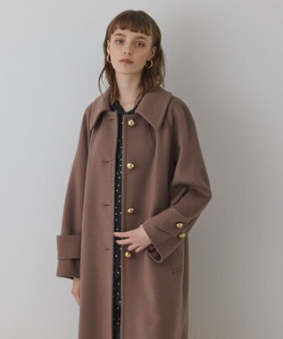 GRACE CONTINENTAL ウールカシミヤリバーコート ブラウン