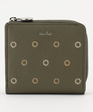 airlist コンパクト二つ折り財布 Daisy デイジー モスグリーン