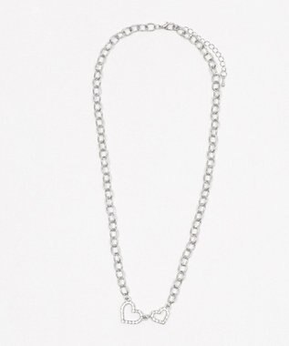 WEGO Lラインストーンダブルモチーフネックレス 柄1