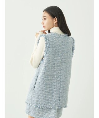 earth music&ecology ツイードジレ Blue