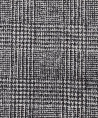 J.PRESS MEN リバーシブルカシミヤ チェックマフラー ライトグレー系3