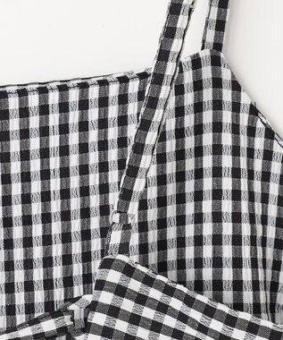 ANY L 【洗濯機可能】ギンガムギャザーワンピース ギンガム