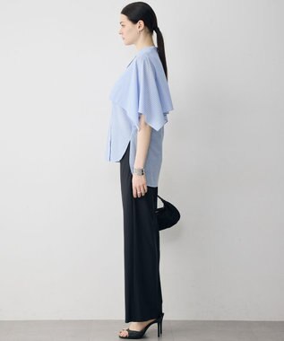 ICB 【先行予約】シルフィーローン ハンカチーフスリーブブラウス サックスストライプ