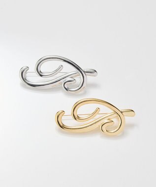 Phoebe ニュアンスメタルブローチ　ゴールド ゴールド