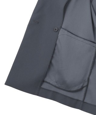 ICB L FluidBackSatin ハーフスリーブジャケット ダルブルー
